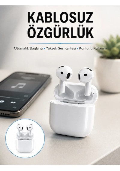 Mey İthalat 4.nesil Bluetooth Kulaklık Yüksek Ses Kaliteli Dokunmatik Kontrol Özellikli Yeni Nesil Diğer