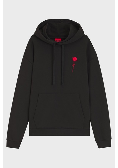 Hugo Logolu Relaxed Fit Kapüşonlu Sweat Erkek Sweat 50574451 001 Siyah