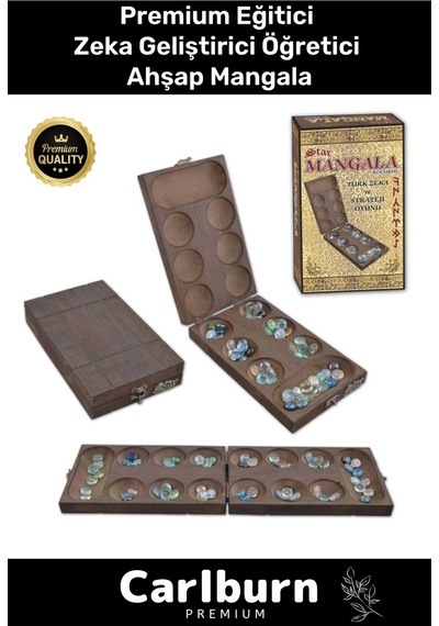 Premium Eğitici Zeka Geliştirici Öğretici Eğlence Aile Etkinlik Ahşap Mancala Kutu Oyunu