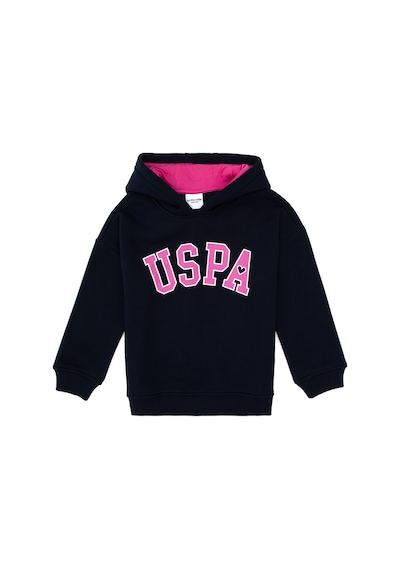 U.S. Polo Assn. Kız Çocuk Lacivert Şardonlu Kapüşonlu Sweatshirt 50317890-VR033