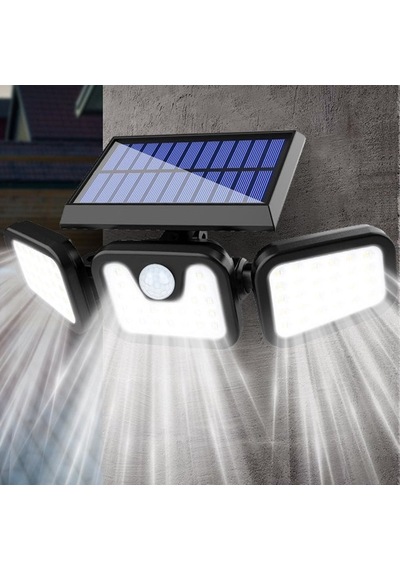 Powermaster Mx-w771a Sensörlü 3 Modlu 74 Ledli Solar Aydınlatmalı Duvar Lambası Şeffaf
