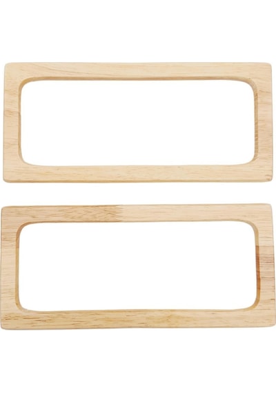 Angel Çanta Aksesuar Dikdörtgen Model 9x20 CM Açık Ahşap Ahşap Çanta Sapı
