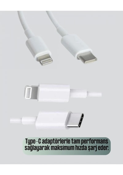 30w Type-c Lightning Hızlı Şarj Kablosu 1.2m Apple iPhone Uyumlu