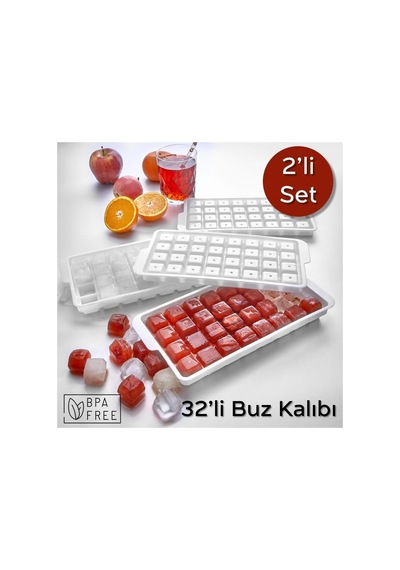 Arvale 32'lü Küp Buz Kalıbı / Bpa Free - 2 Adet Buzluk Diğer