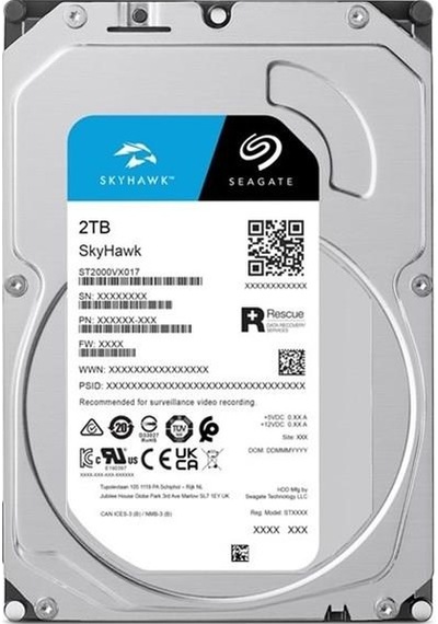 Seagate 3.5" 2tb Skyhawk St2000vx017 5400 Rpm 256mb Sata-3 Güvenlik Diski