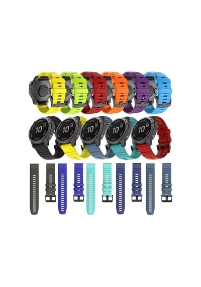 Garmin Fenix 6 Sapphire Kordon Silikon Quickfit Özellikli Yedek Kayış -parent