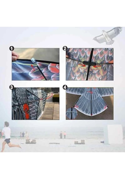 Fiberglass 3d Kartal Eagle Kuş Desenli Uçurtma Oyuncak Geliştirme Parti Eğlenceli Çocuk Oyuncakları