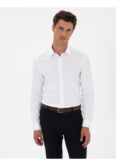 Pierre Cardin Erkek Beyaz Gömlek Desenli 50312330-vr013 Beyaz