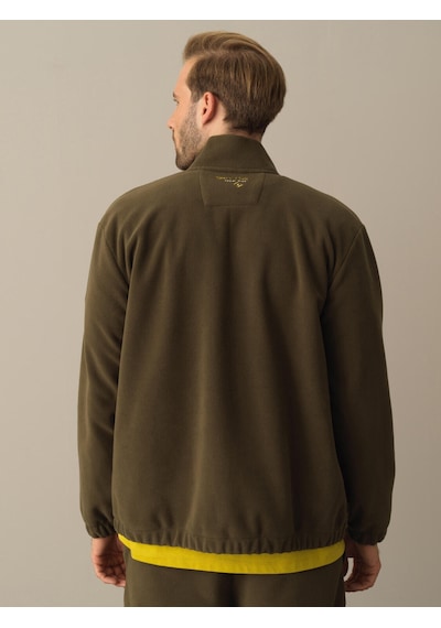 Xint Haki Regular Fit Dik Yaka Polar Sweatshirt 350152