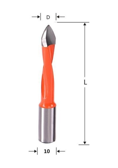 7 Mm Sol Ahşap İşleme Cnc Makine Sivri Delici Uç