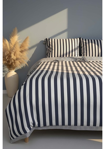 My Sleep Harbor Çift Kişilik %100 Pamuklu Nevresim Takımı 4 Parça Çok Renkli