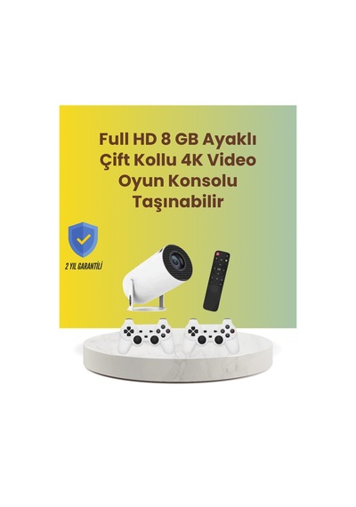 Tçift Kollu Tasarımlı Kablosuz Projeksiyon - 4k, 10.000 Oyun Ve Smart App Desteği