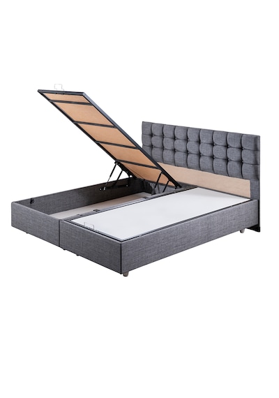 Venedik İkili Set, Venedik Çift Kişilik Baza Başlık Seti Gri 140 x 190