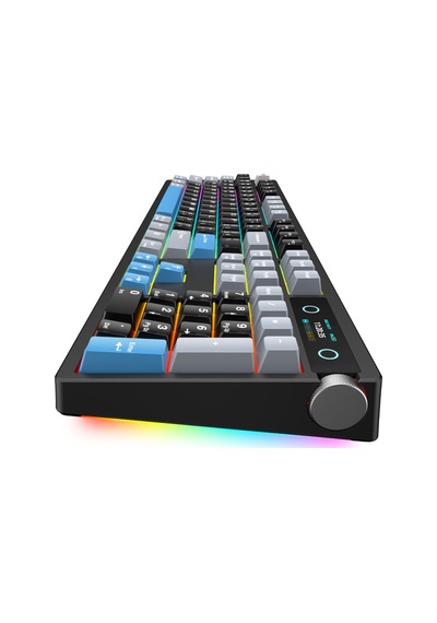 Havit Gamenote Kb912l Hot-swap Gaming Mekanik Klavye - Tft Ekran,3 Mod, Bt/2.4g/kablolu ,light Blue Switch