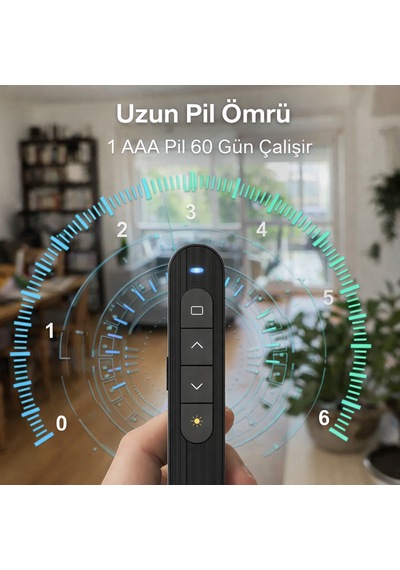 Kablosuz Sunum Kumandası Presenter 2.4ghz Usb Powerpoint, Pdf, Slayt Clicker
