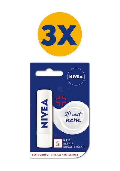 Nivea Med Repair Dudak Kremi 4.8 G x 3