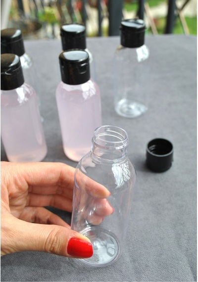 6 Adet 100 Ml Siyah Fliptop Kapaklı Şeffaf Kolonya Şişesi Doldurulabilir Pet Şişe Şampuan Krem Seyahat Boy