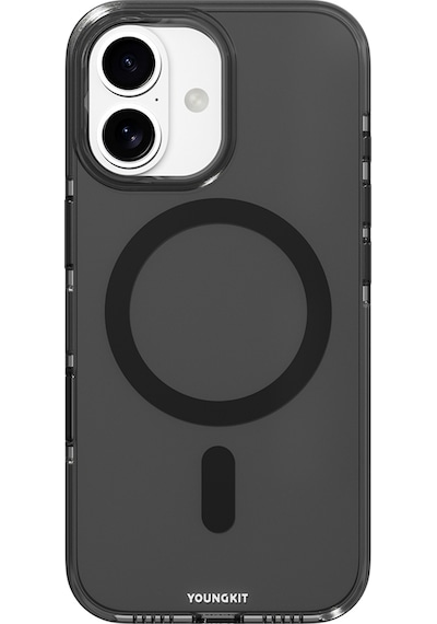 Apple Uyumlu iPhone 17  Kılıf M-safe Şarj Özellikli Şeffaf Youngkit Crystal Shield Serisi Kapak Siyah Siyah