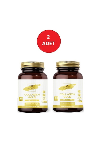 Provega Collagen Gold Kolajen MSM Vitamin C ve D Vitamin 2 x 30 Kapsül
