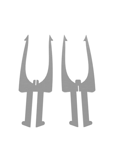 Kamp Ayısı Fiskspids Bushcraft Metal 2mm Mızrak Ucu Gri