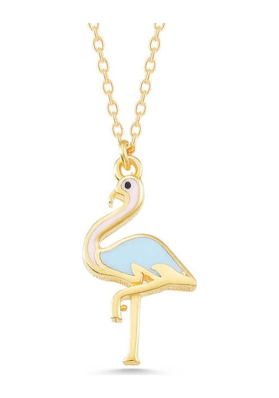 925 Ayar Gümüş Gold Flamingo Kadın Kolye Gold