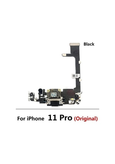 Apple iPhone Uyumlu 11 Pro Full Şarj Soketi Orj Siyah