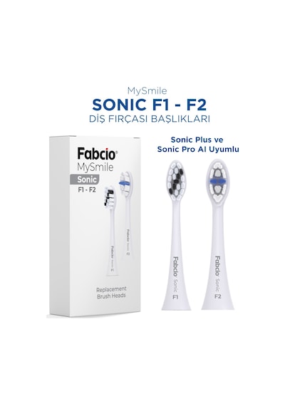 Fabcio Mysmile Sonic Plus/pro Aı Şarjlı Diş Fırçası Başlıkları F1-f2