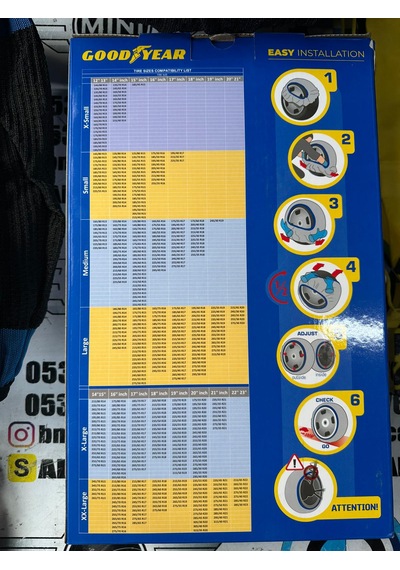 Goodyear Kar Çorabı, A+ Kalite Yüksek Performanslı Kar Zinciri Xl