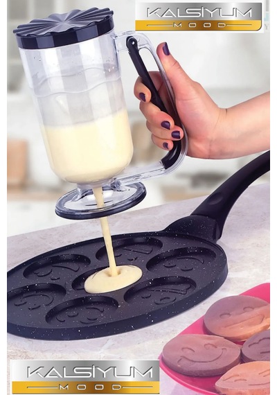 Pratik Hamur Porsiyonlayıcı 1 Lt Pancake Ölçekli Krema Hamur Pudi