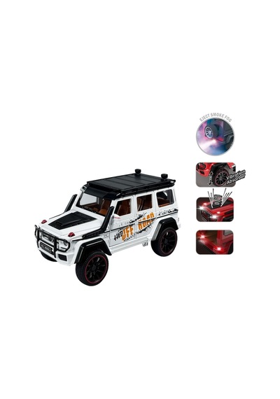 Die Cast Off Road Çek Bırak 1:22 Buhar Çıkartan , Sesli Ve Işıklı Buharlı Jeep