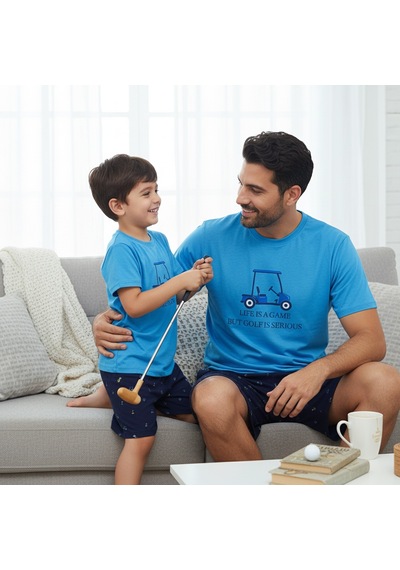 Bonbon Baba Oğul Pijama Takımı - Ürünler Ayrı Ayrı Satılır, Kombin İçin Ayrı Ayrı Sırayla Sepete Ekleyiniz Bb2501 Mavi