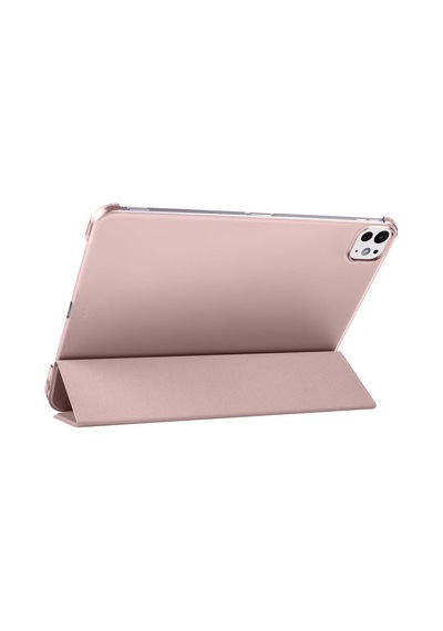 Apple Uyumlu iPad  Pro 11 2025 M5 Mkst Smart Cover Kalem Bölmeli Standlı 1-1 Kılıf - Lila Tablet Kılıfı