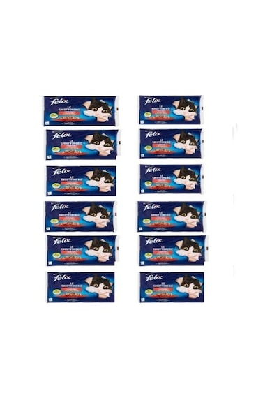 Purina Felix Multipack Sığır ve Tavuk Etli Yetişkin Kedi Maması 12'li 4 x 85 G