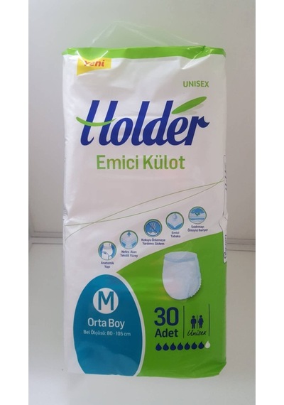 Holder Emici Külot Yetişkin Hasta Bezi Orta Boy Medium 30 Adet Diğer