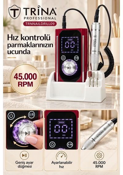 Elektrikli Tırnak Törpü Makinesi Kırmızı