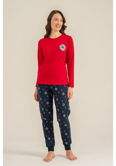 Rolypoly The Most Wonderful Time Anne Kız Kırmızı Uzun Kol Pijama Takım Rp3936-a-v1 Rp3936-a-v1
