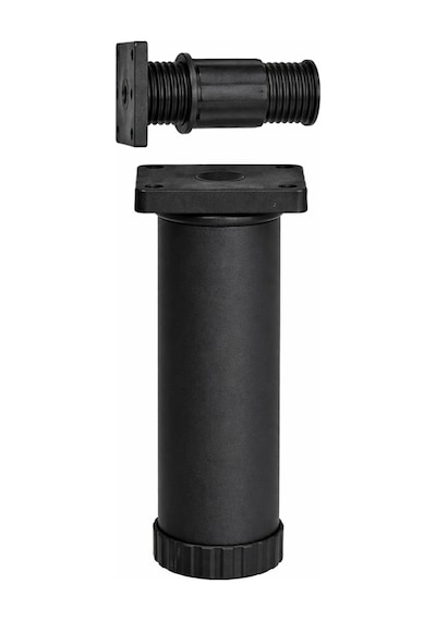 Metal Mobilya Koltuk 13 -17 Cm Ayarlı Orta Destek Ayağı Mat Siyah