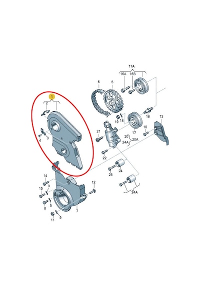 Audi A6 1996-2001 1.8 ADR APT Motor Triger Üst Kapağı 058109107B