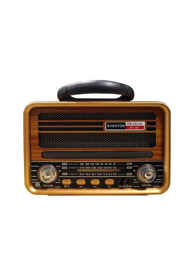 Everton Rt-708 Bluetooth Fm-usb-tf-aux Solarlı Şarjlı Nostaljik Radyo