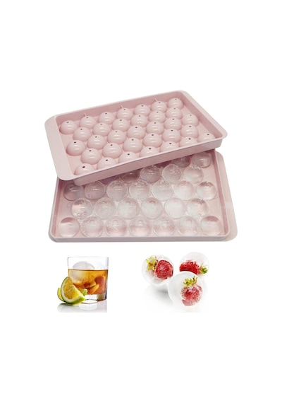 33 Hazneli Küre Buz Kalıbı 2 Adet Plastik Yeşil Ve Pembe Diğer