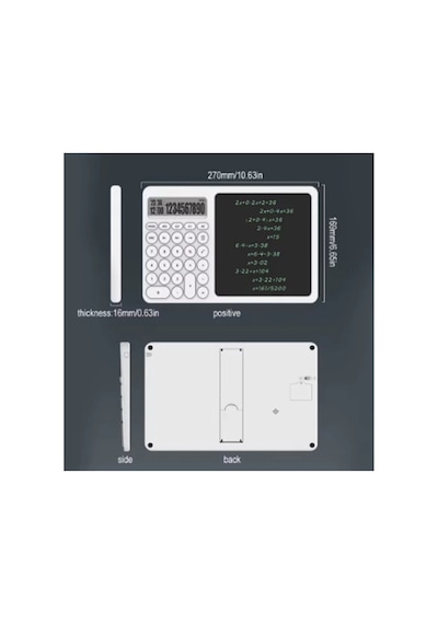 Çok Amaçlı Digital Hesap Makinesi Lcd Ekran Yazma Tableti Ofis Okul İçin Silinebilir El Yazısı Not Defteri Çok Renkli