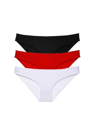 3 Adet Süper Eko Set Likralı Kadın Slip Külot 535 Beden: M Standart
