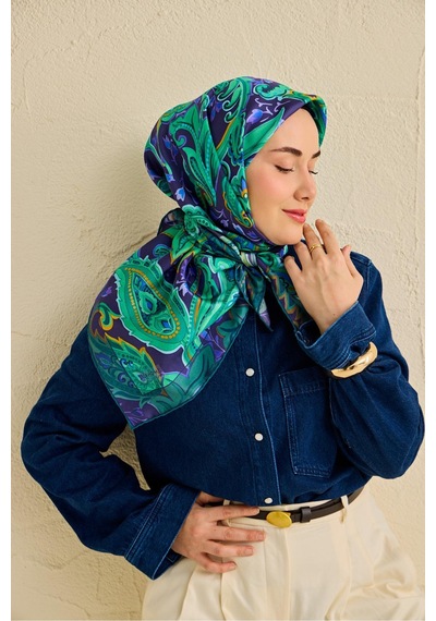Silk Home Twill İpek Eşarp 11504-01 Lacivert