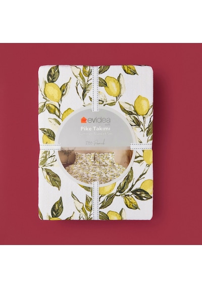 Soft Fresco Tek Kişilik Pike Takımı - Beyaz Renkli