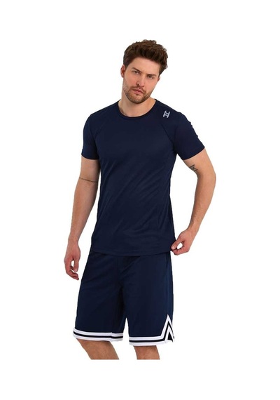 Adams Erkek Polyester Beyaz Şeritli Basketbol Şort 001