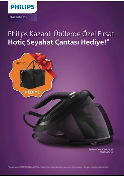 Philips BXA0102/00 PSG8160/30 Kazanlı Ütü +  Hotiç Çanta