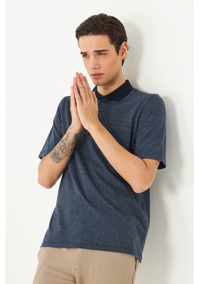Lacivert Polo Yaka T-shirt Laci