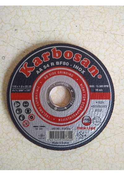 Karbosan İnox Metal Kesici 115 Mm-10 Adet