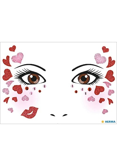Face Art Decor Yuz Susleme Etiketi Ask 124-Pembe