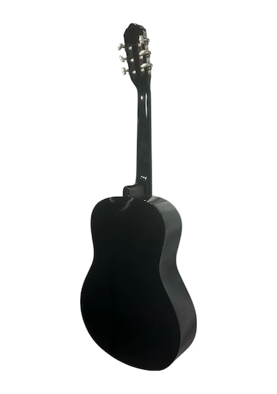 4/4 Tamboy 12 Yaş Üzeri Klasik Gitar Seti Kılıf-pena-çevirgeç-askı-nota Sticker-pena Şarjörü Siyah